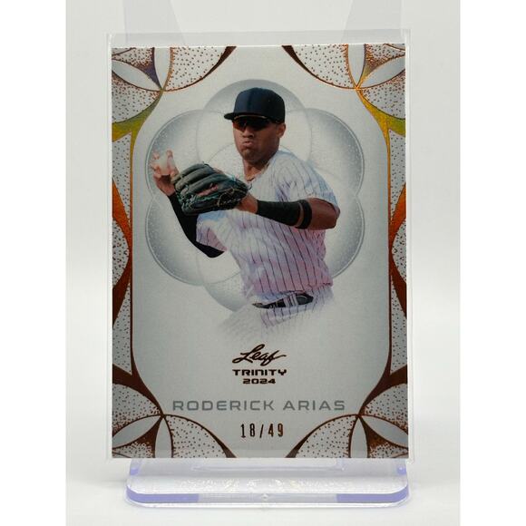 2024 Leaf Trinity Baseball Roderick Arias Bronze Border 18/49 New York Yankees - Picture 1 of 2